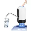 Електрична помпа для бутильованої води Automatic water dispenser з підсвічуванням на бутиль 19 л Біла