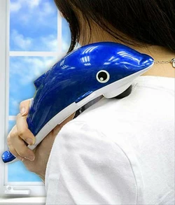 Вібромасажер для спини, шиї і тіла «Dolphin» на 3 насадки в асортименті