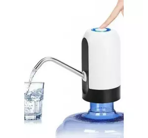 Електрична помпа для бутильованої води Automatic water dispenser з підсвічуванням на бутиль 19 л Біла